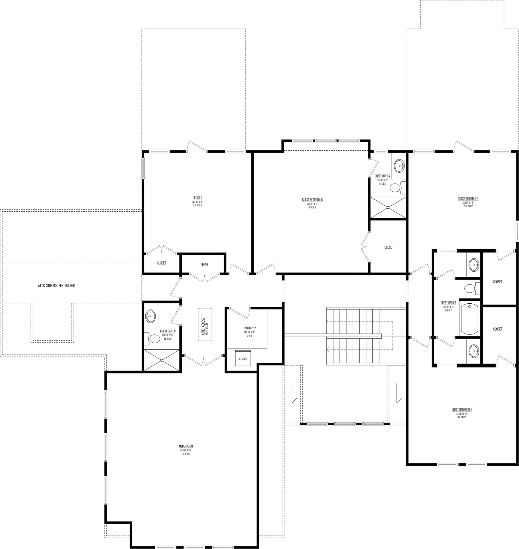 Second Floor plan drawing