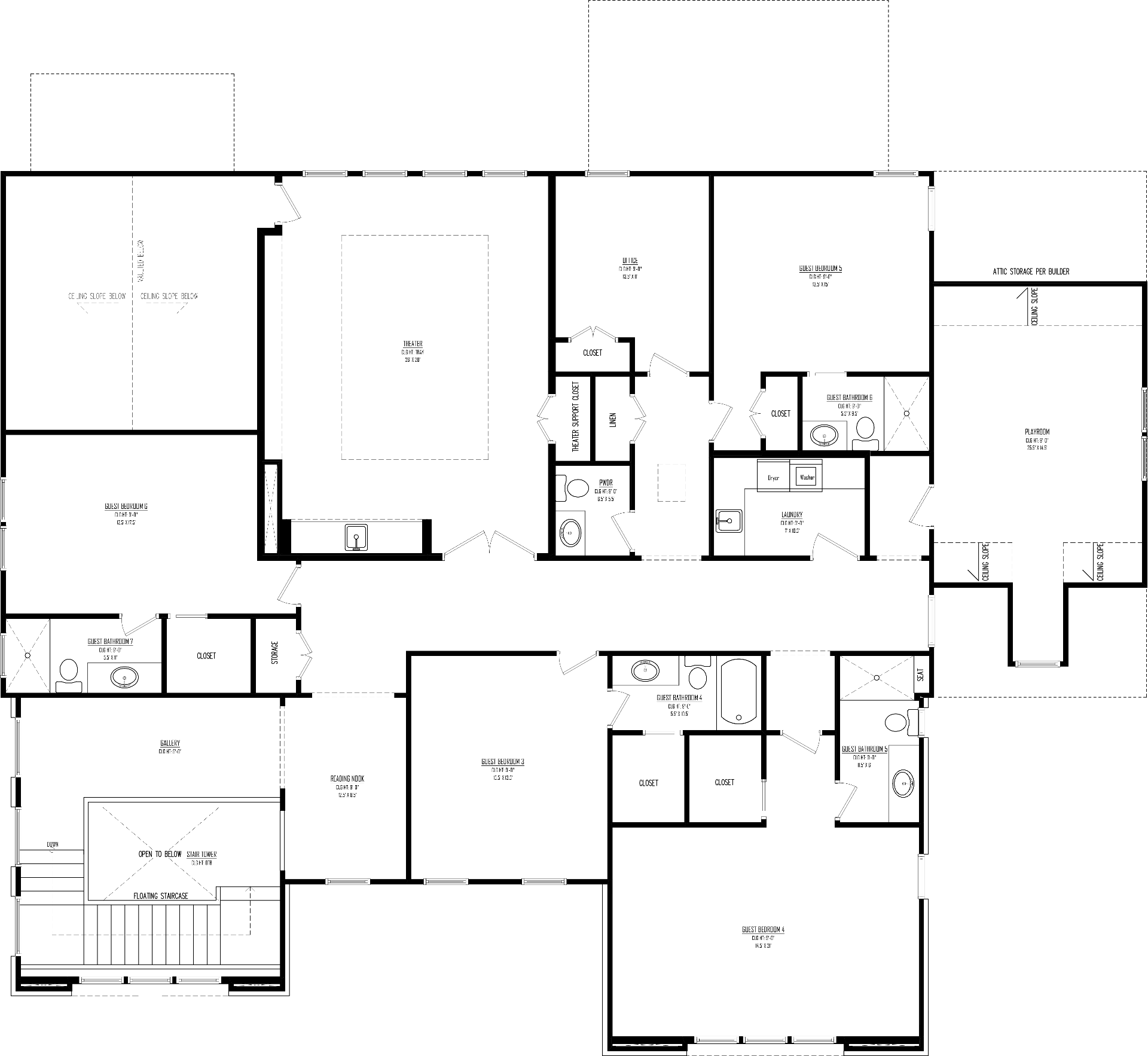 Second Floor plan drawing