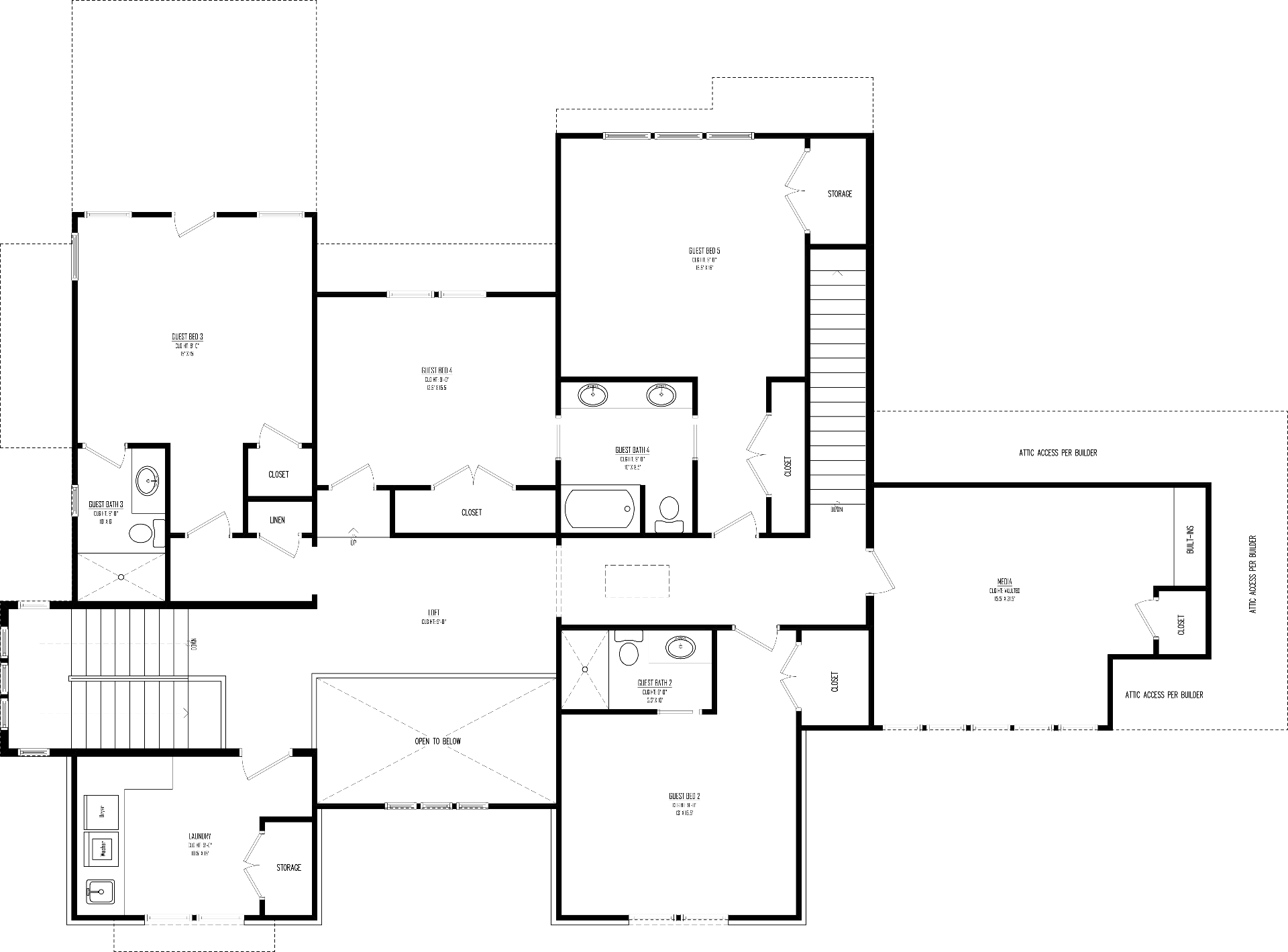 Second Floor plan drawing