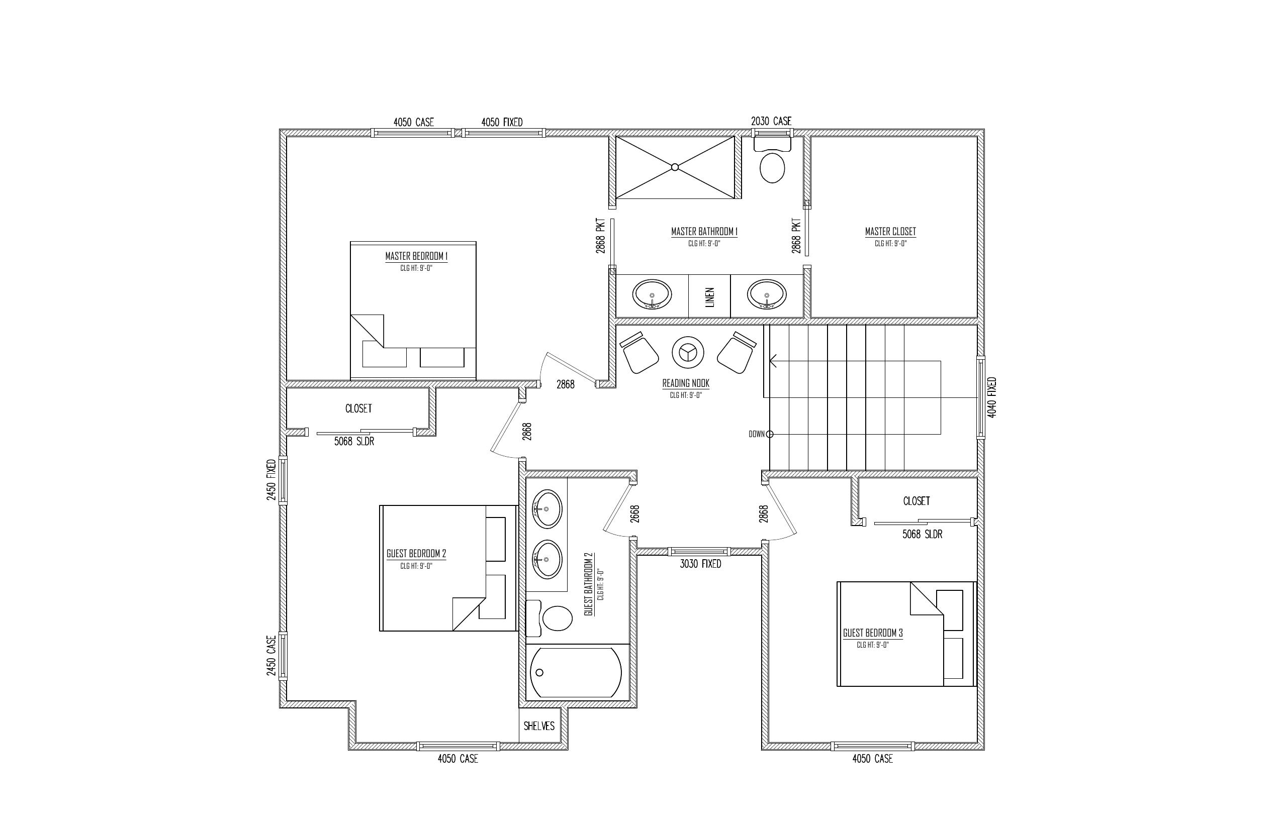Second Floor plan drawing