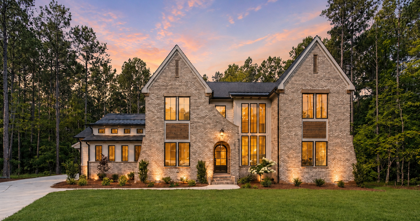 Ostler by Bassett Homes — exterior view of the Modern Tudor home design