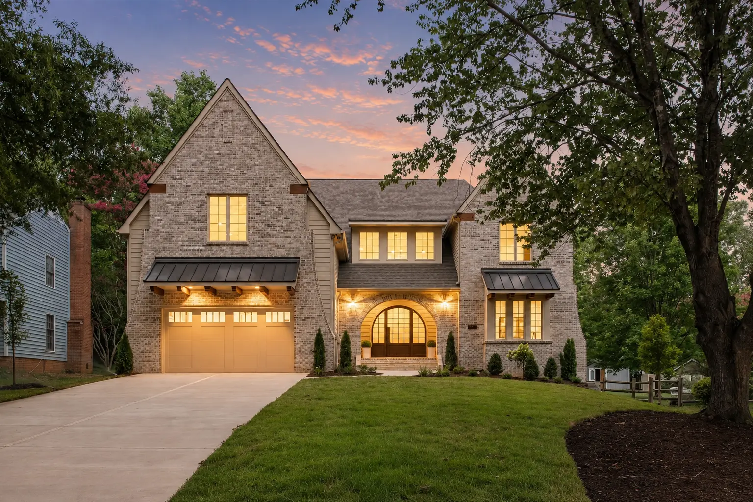 Montford by Bassett Homes — exterior view of the Tudor home design