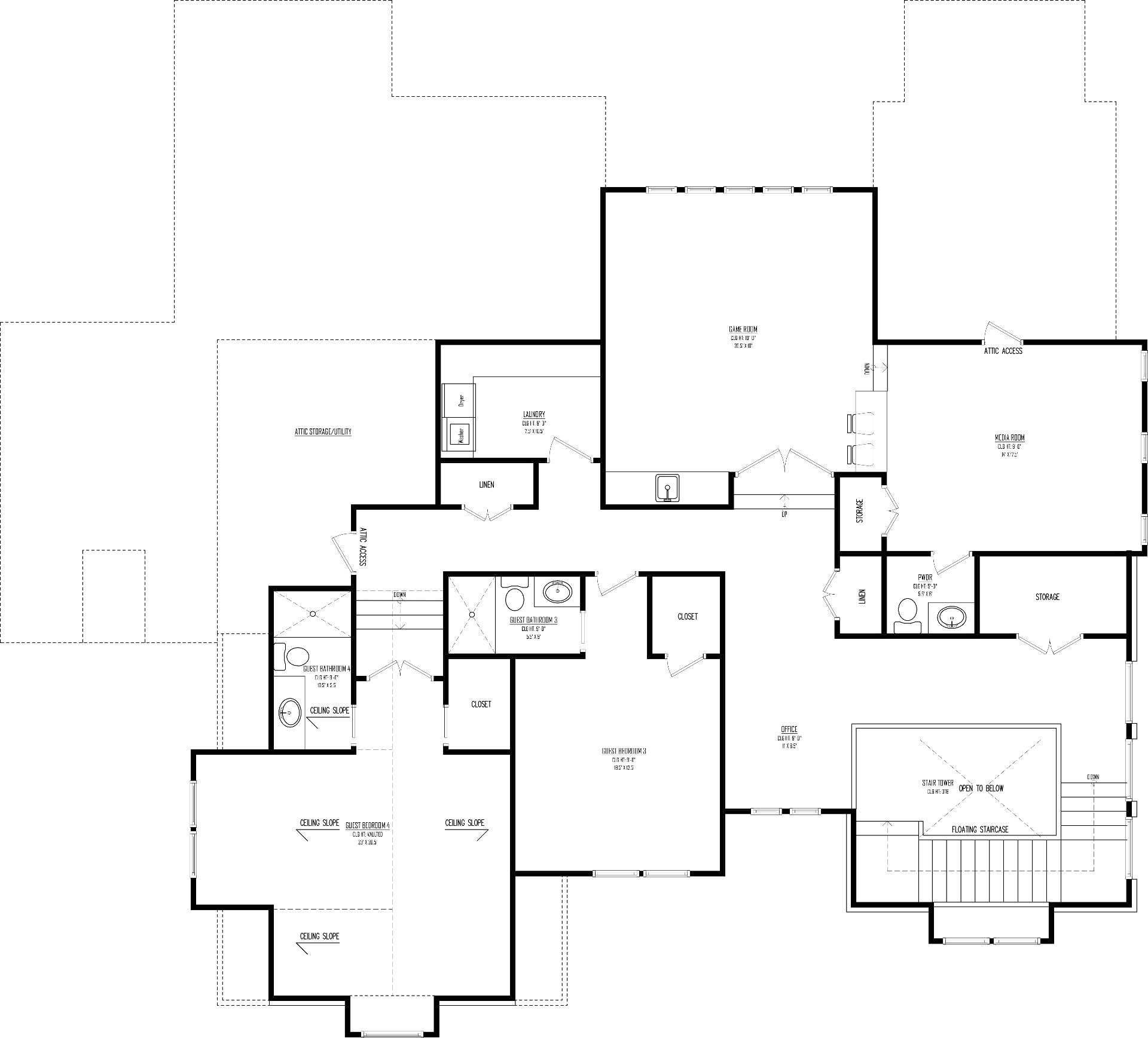 Second Floor plan drawing