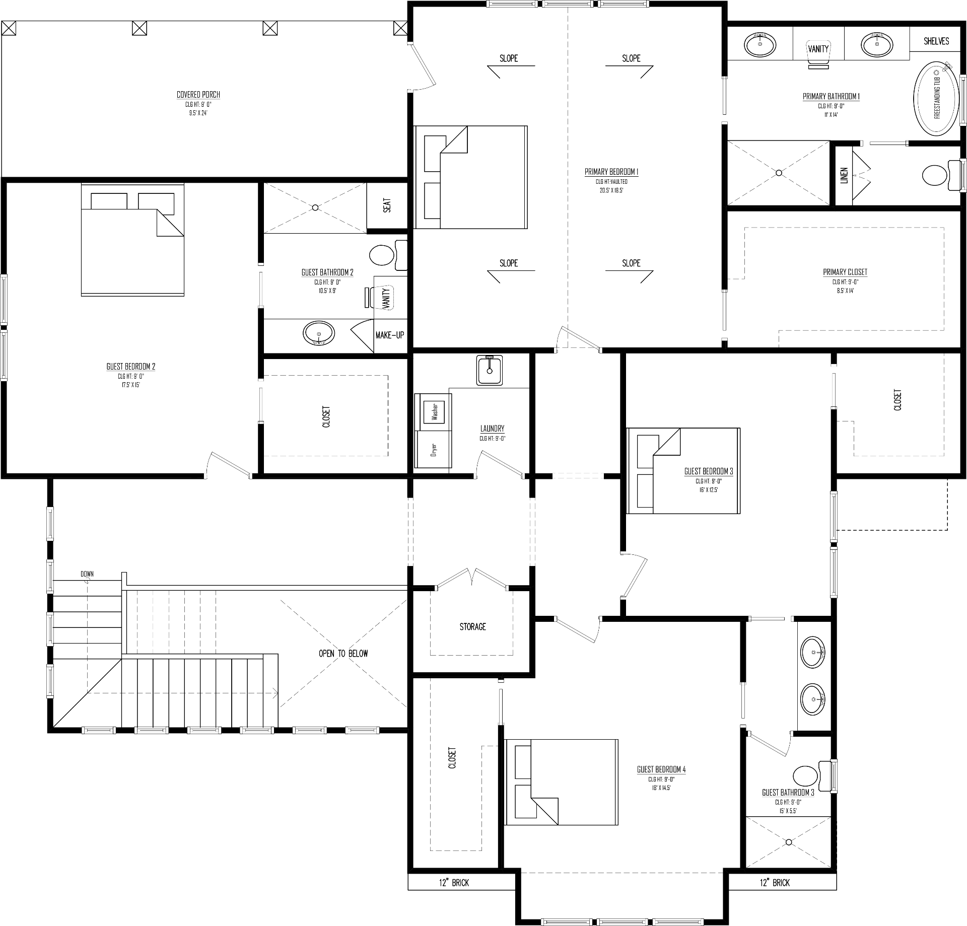 Second Floor plan drawing