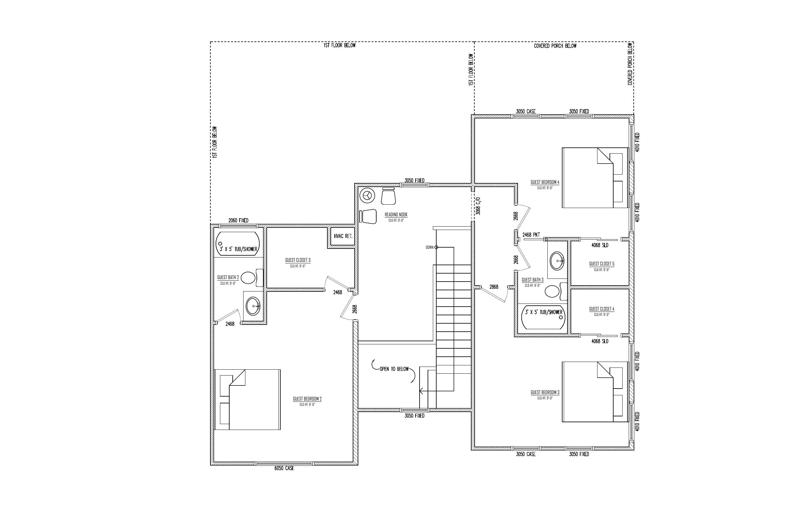 Second Floor plan drawing