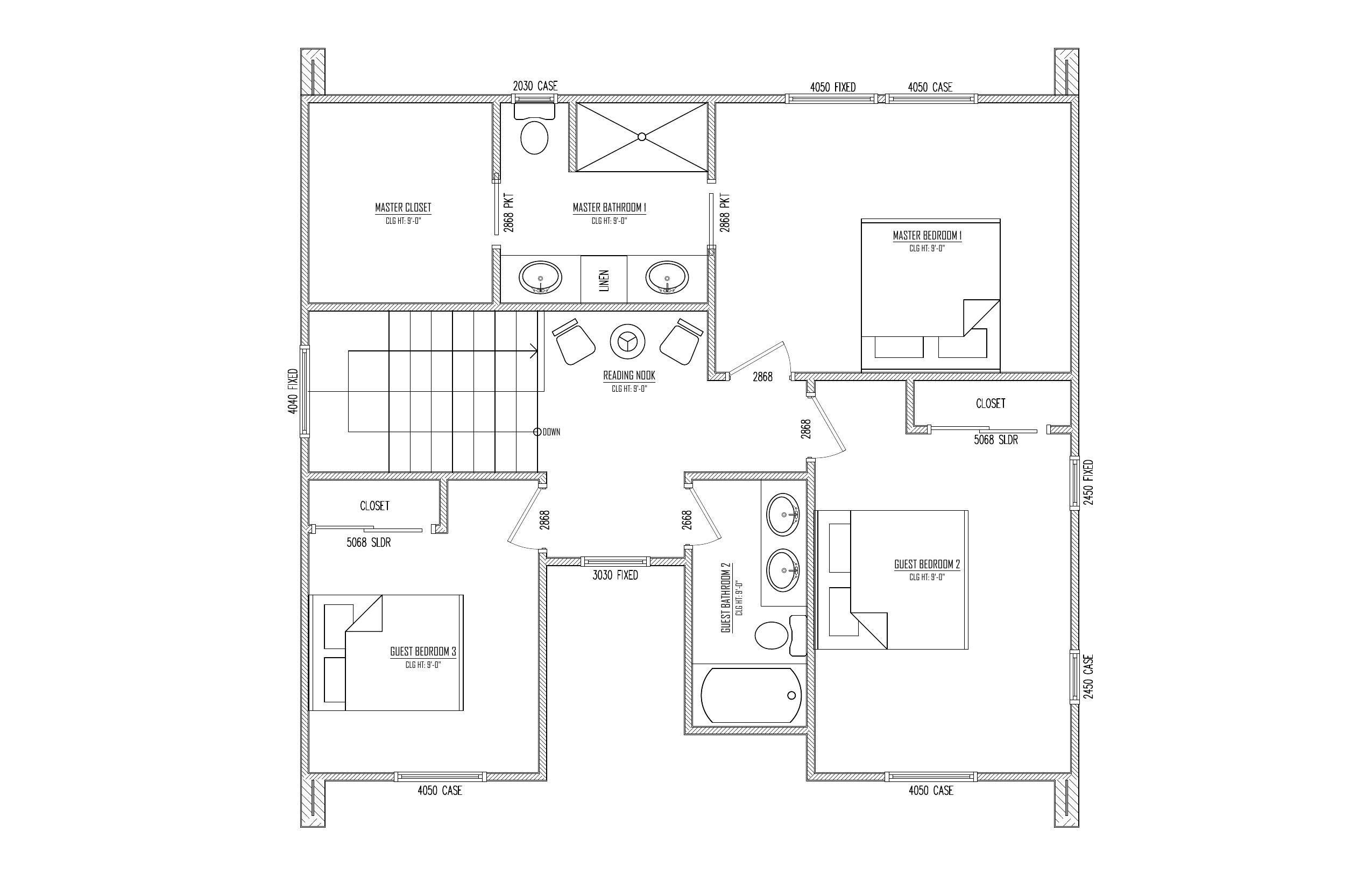 Second Floor plan drawing