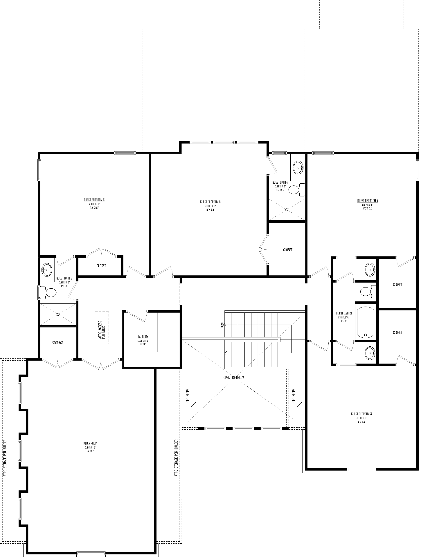 Second Floor plan drawing