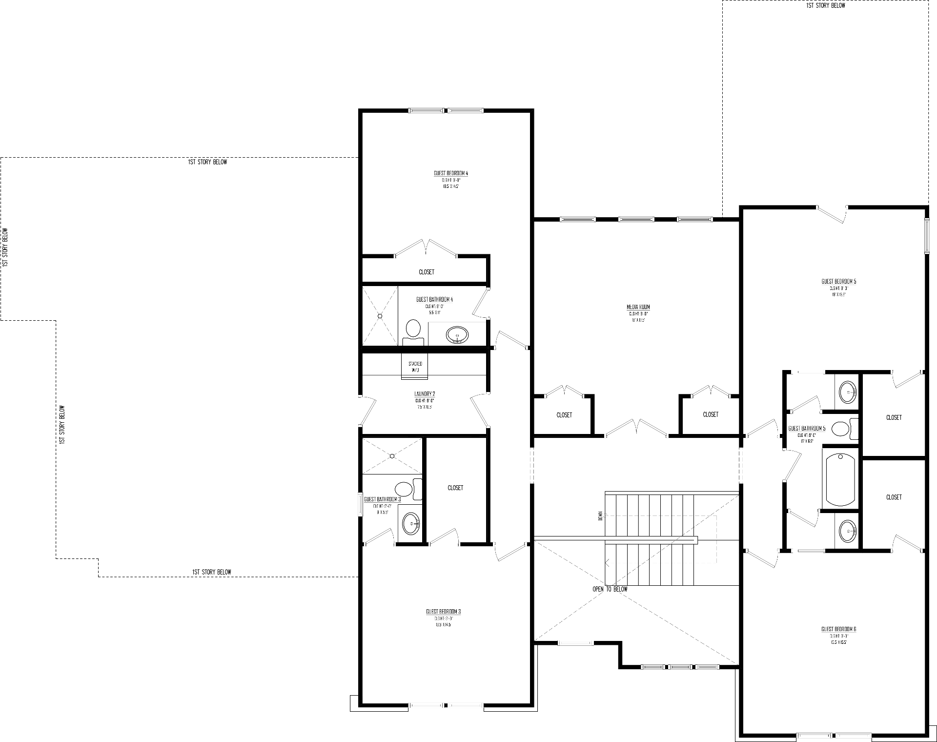 Second Floor plan drawing