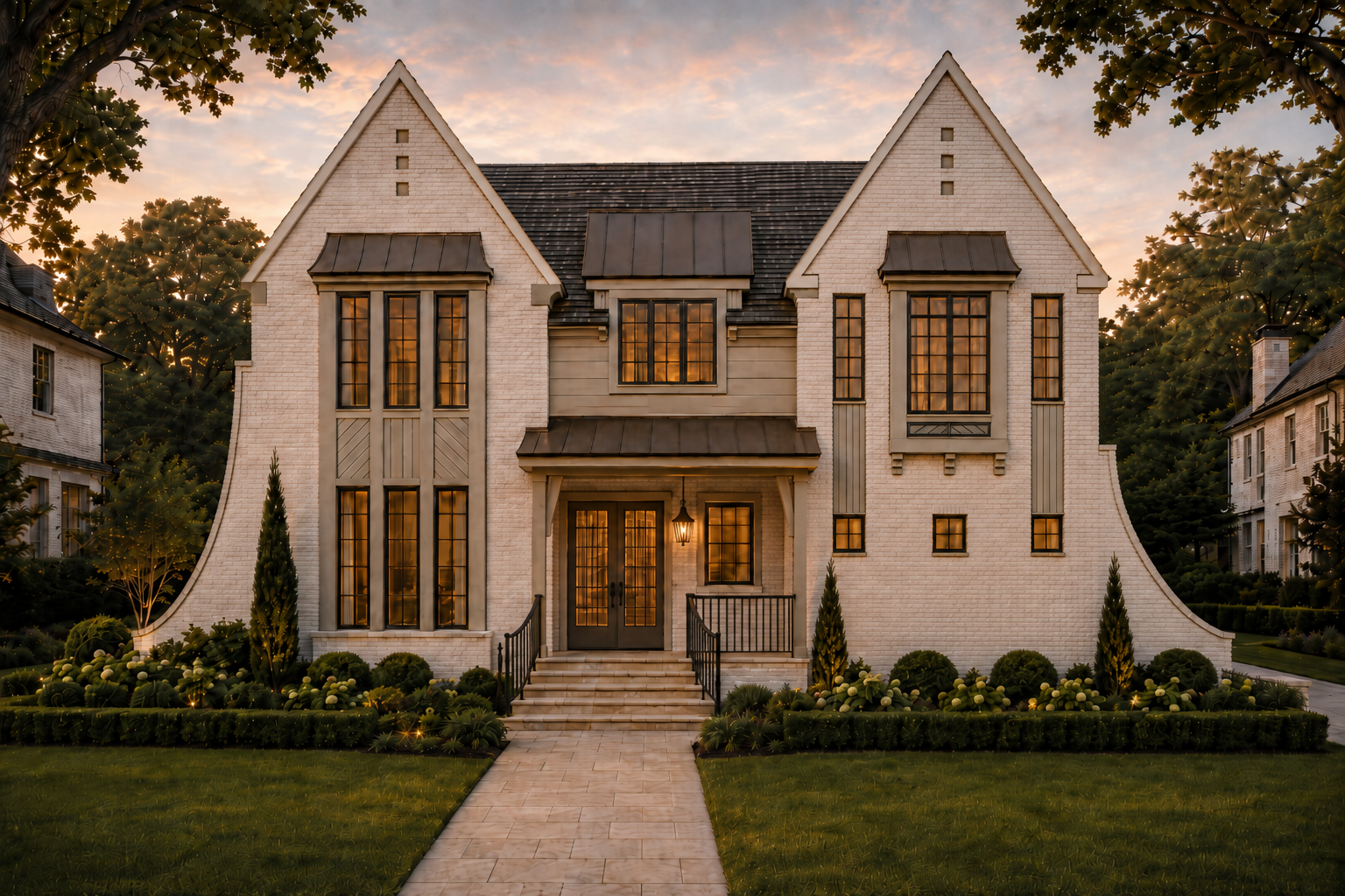 Selwyn by Bassett Homes — exterior view of the Modern Tudor home design