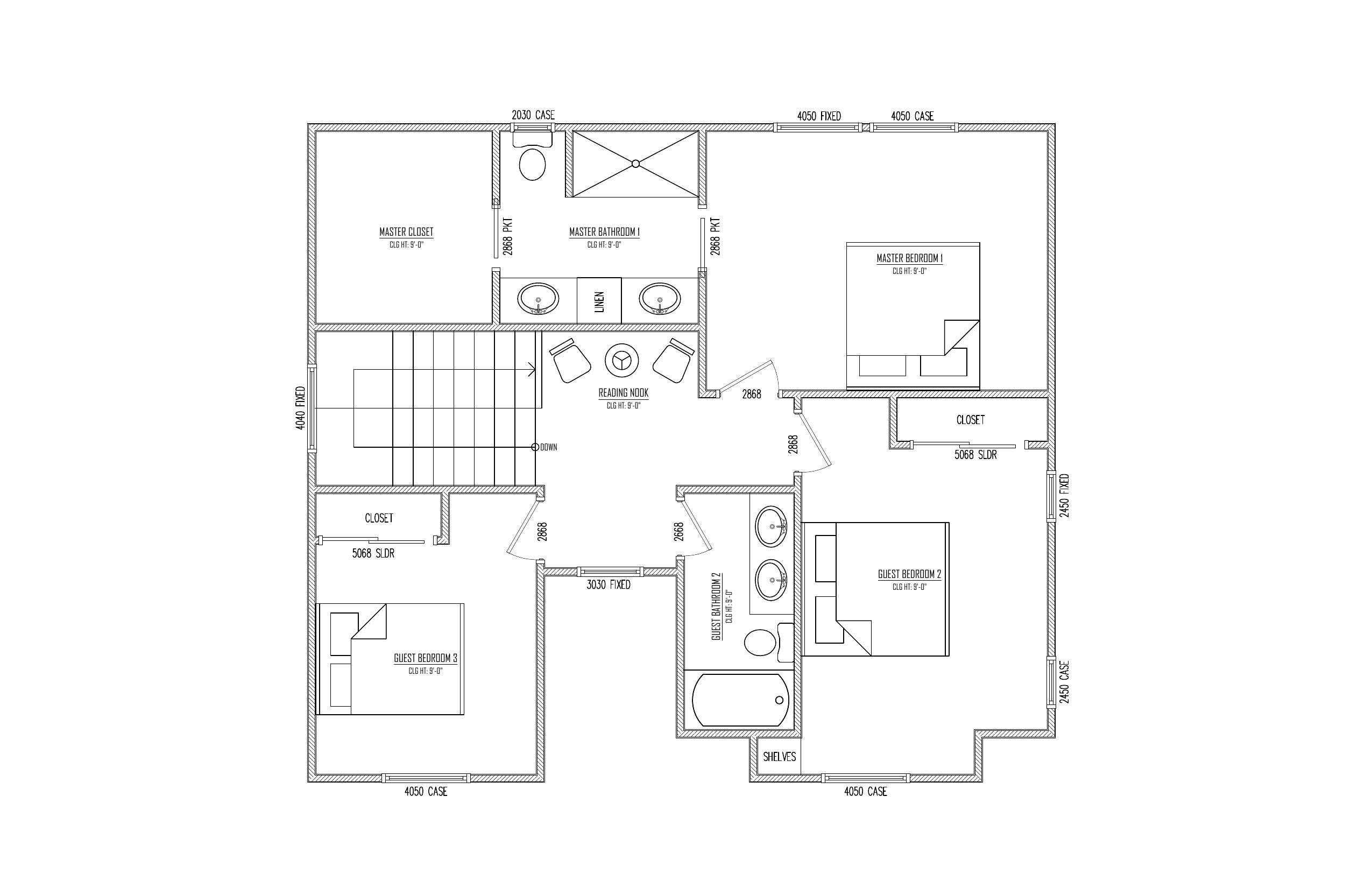Second Floor plan drawing