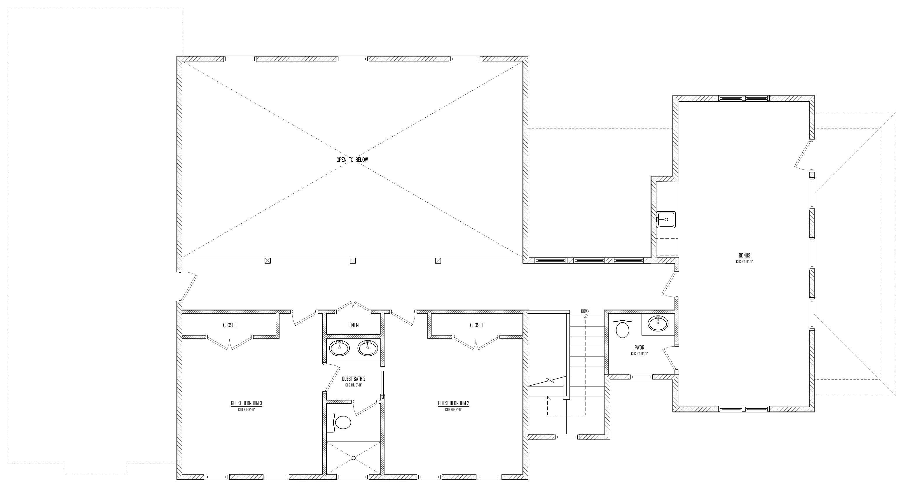 Second Floor plan drawing