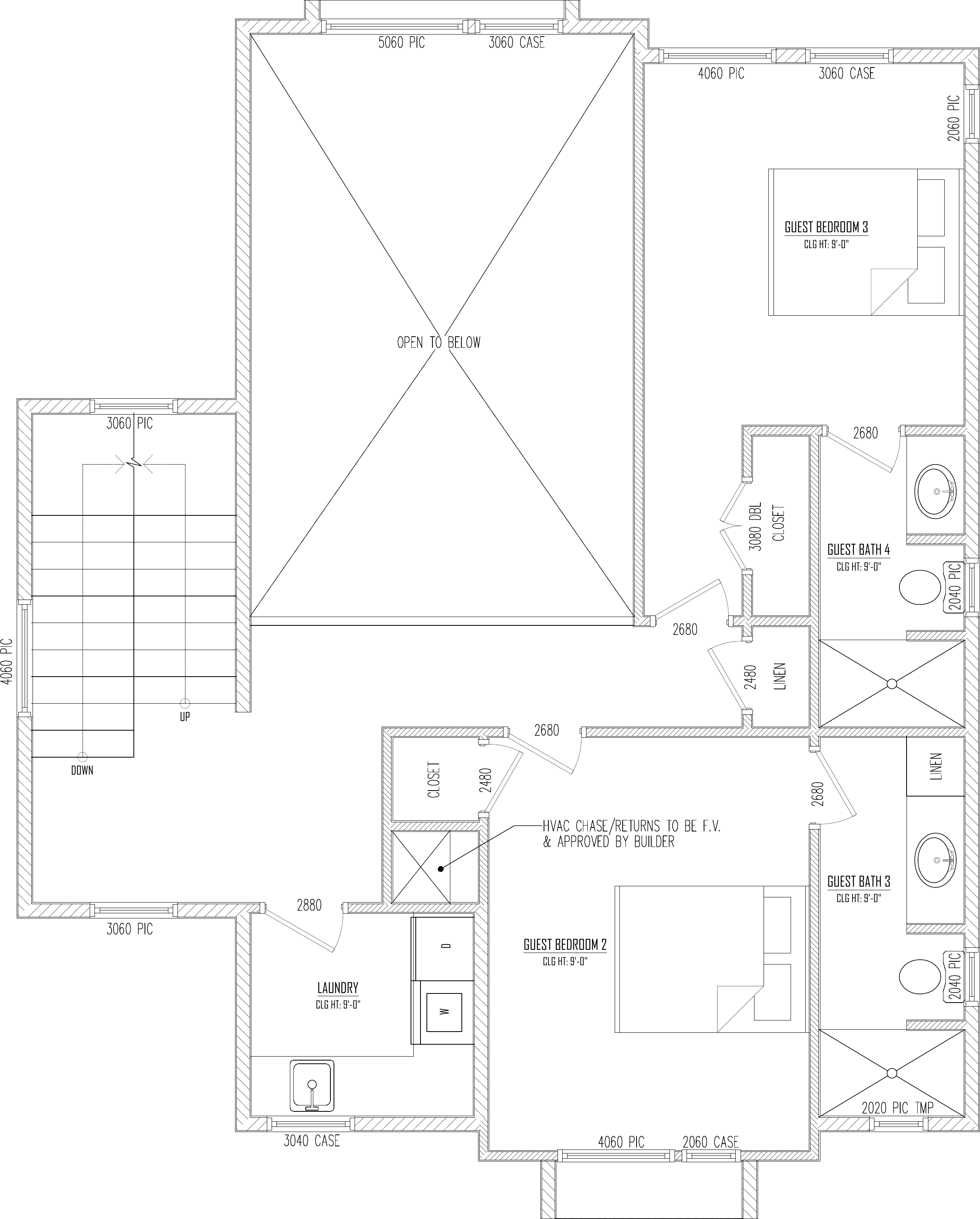 Second Floor plan drawing