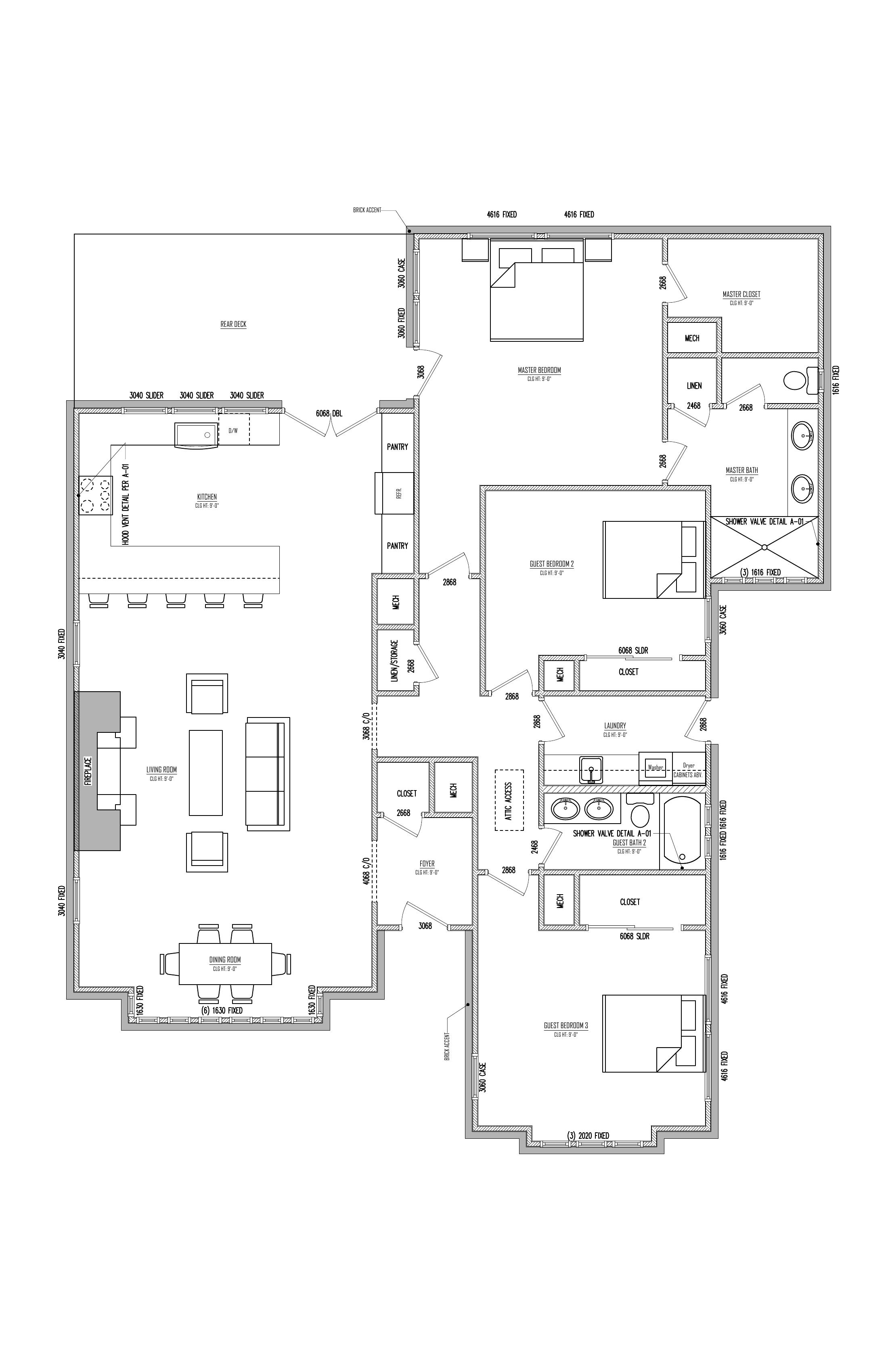 First Floor plan drawing