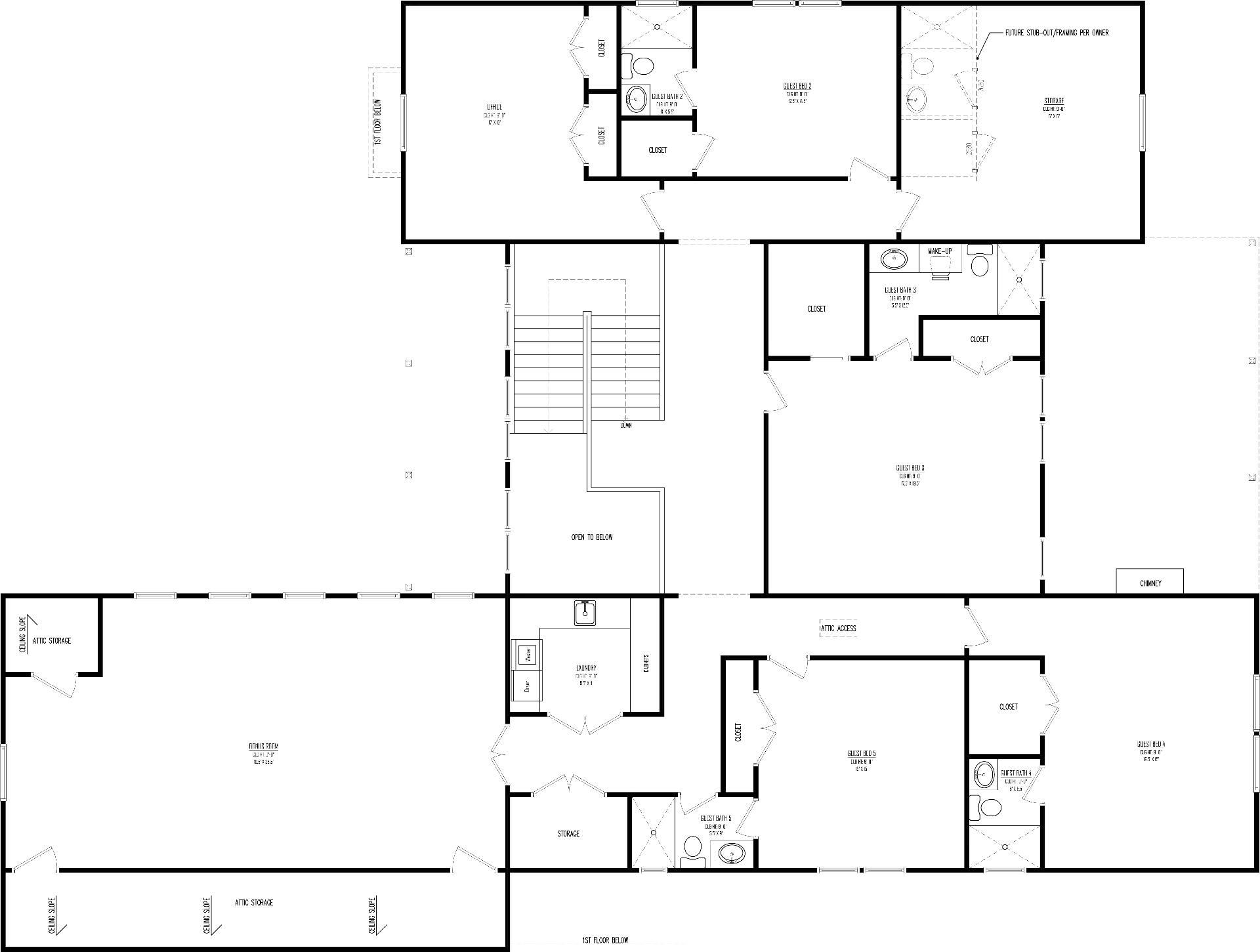 Second Floor plan drawing