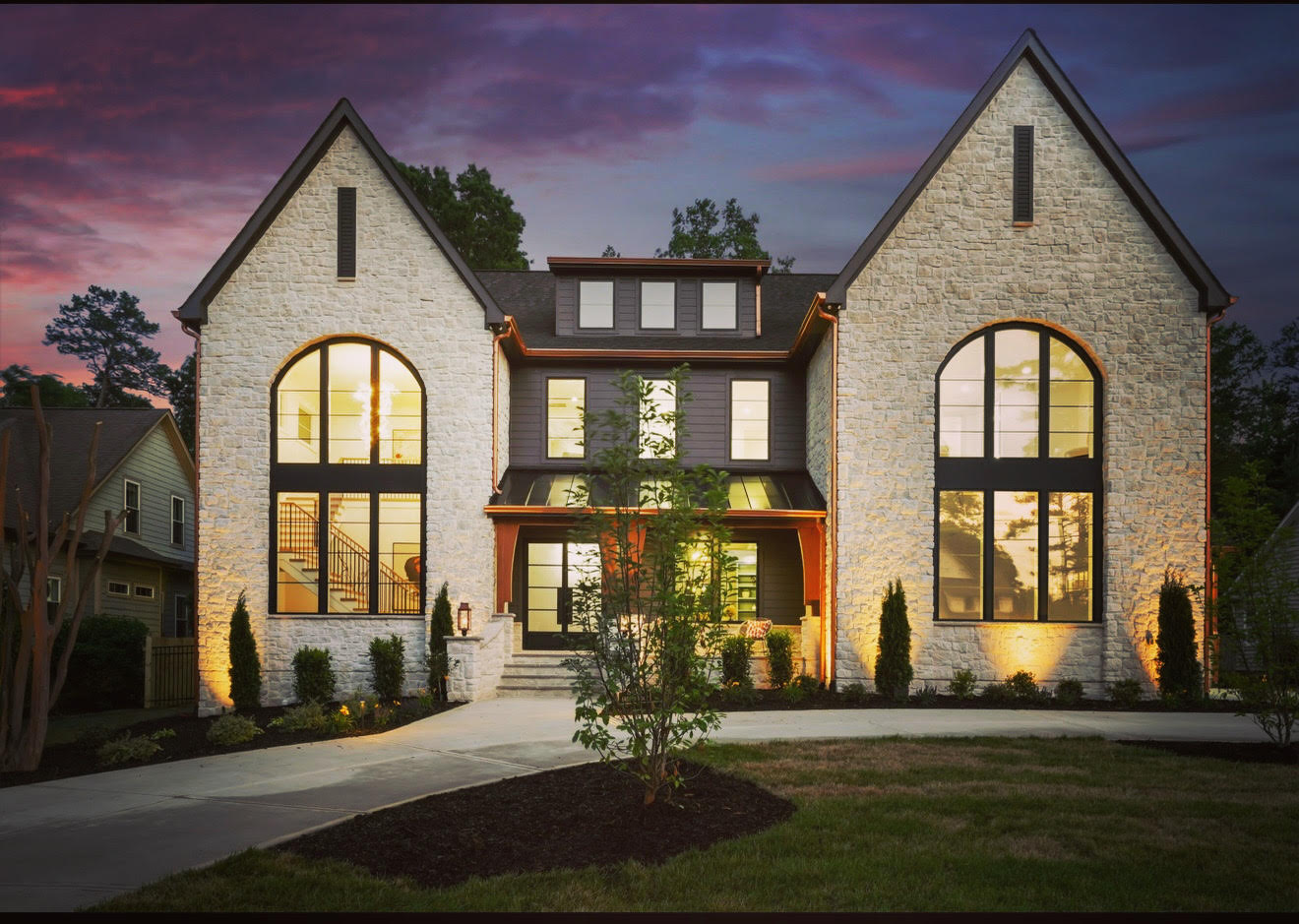 Creola by Bassett Homes — exterior view of the Modern Tudor home design