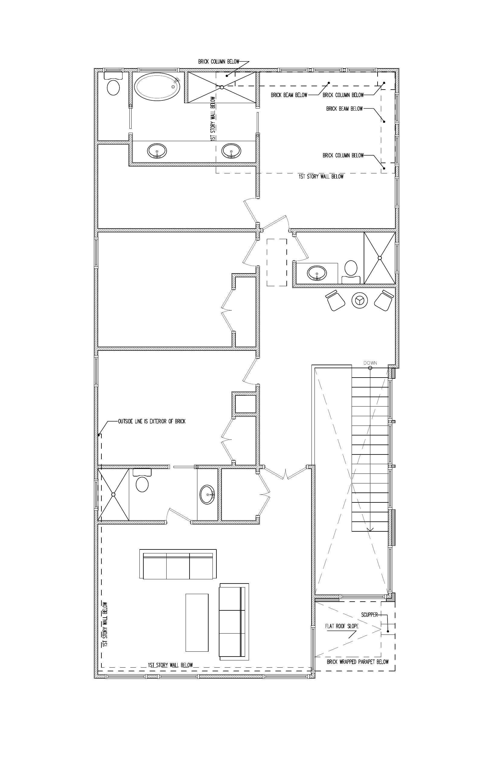 Second Floor plan drawing