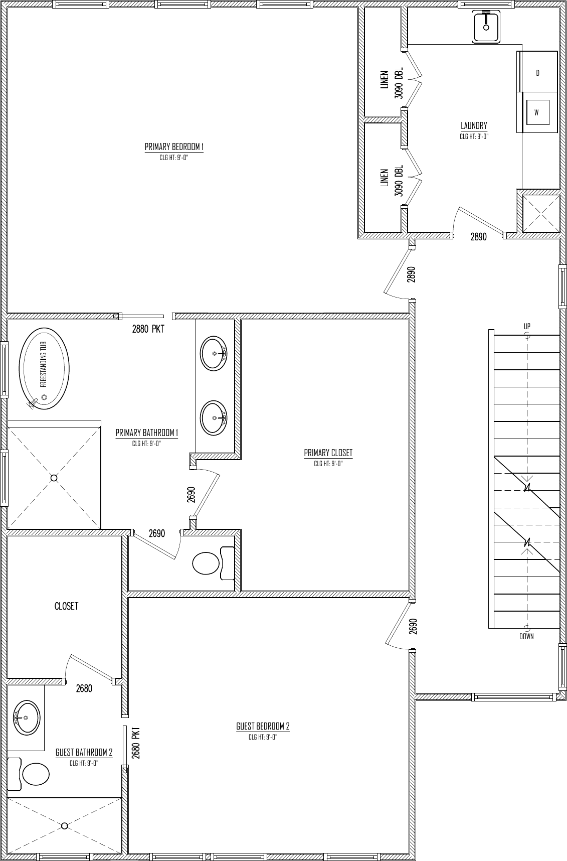 Second Floor plan drawing