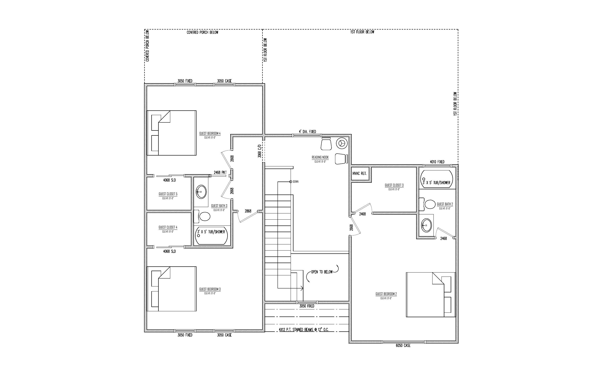 Second Floor plan drawing