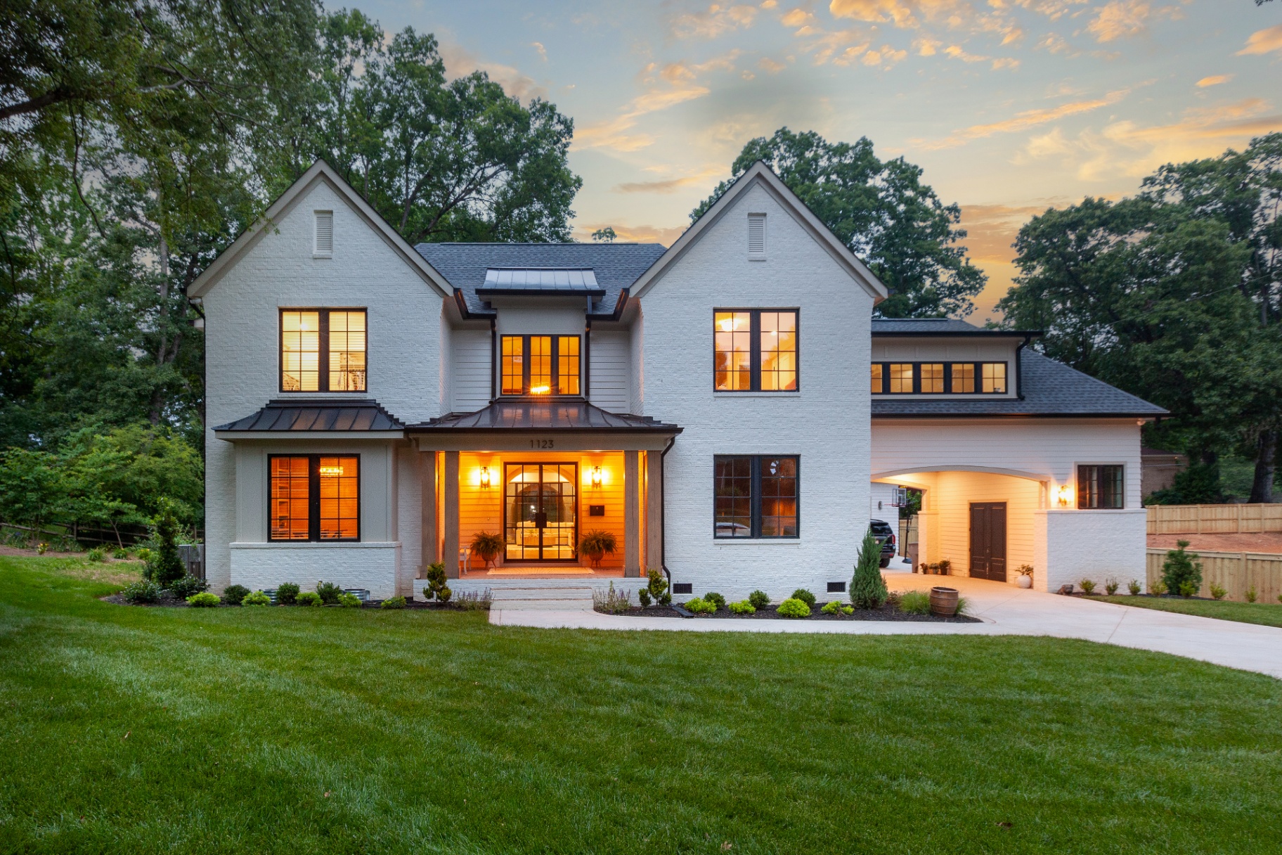 Halesworth by Bassett Homes — exterior view of the Modern Tudor home design
