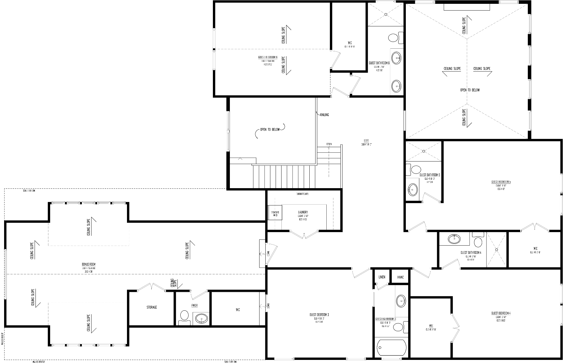 Second Floor plan drawing