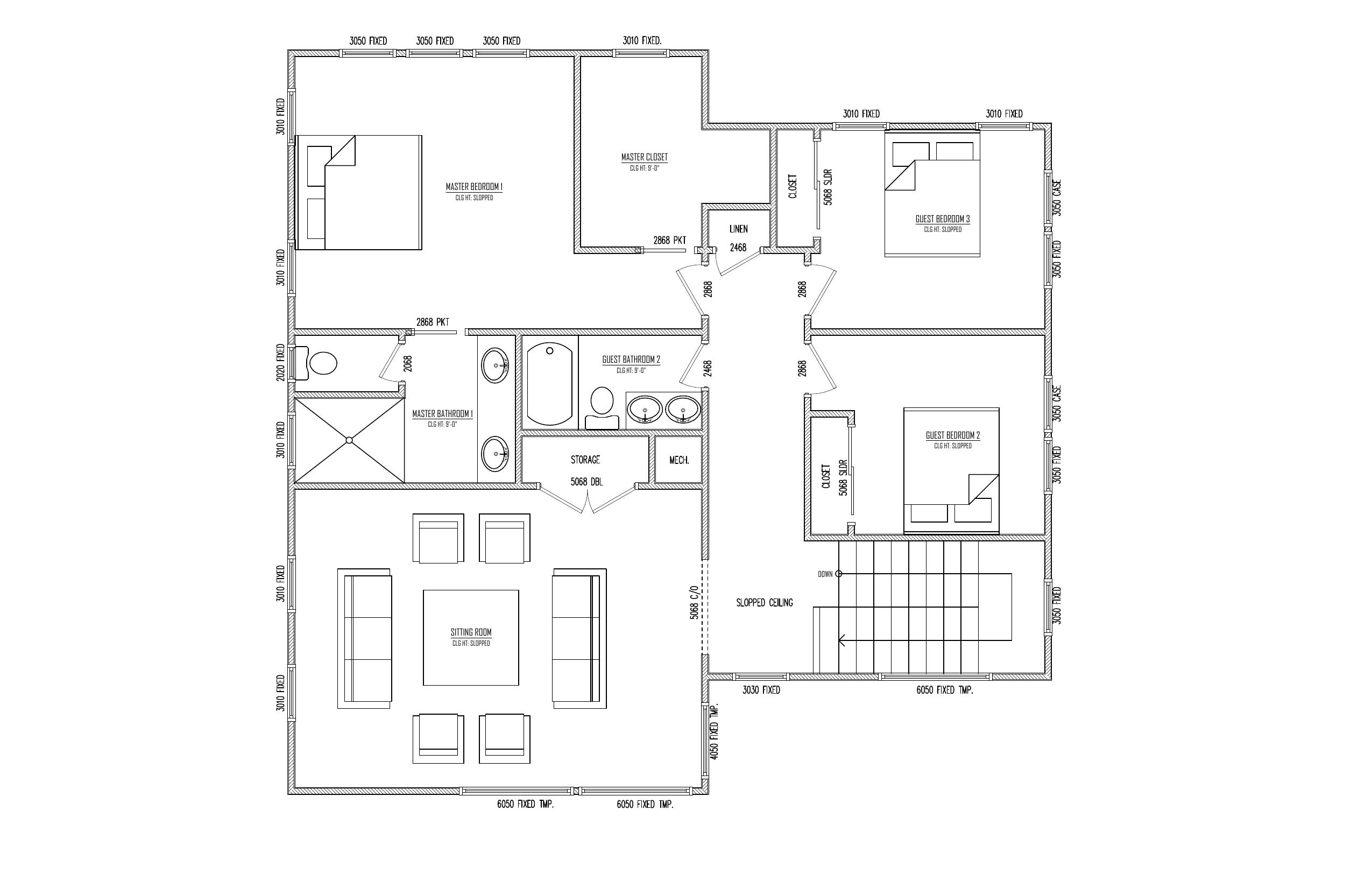 Second Floor plan drawing