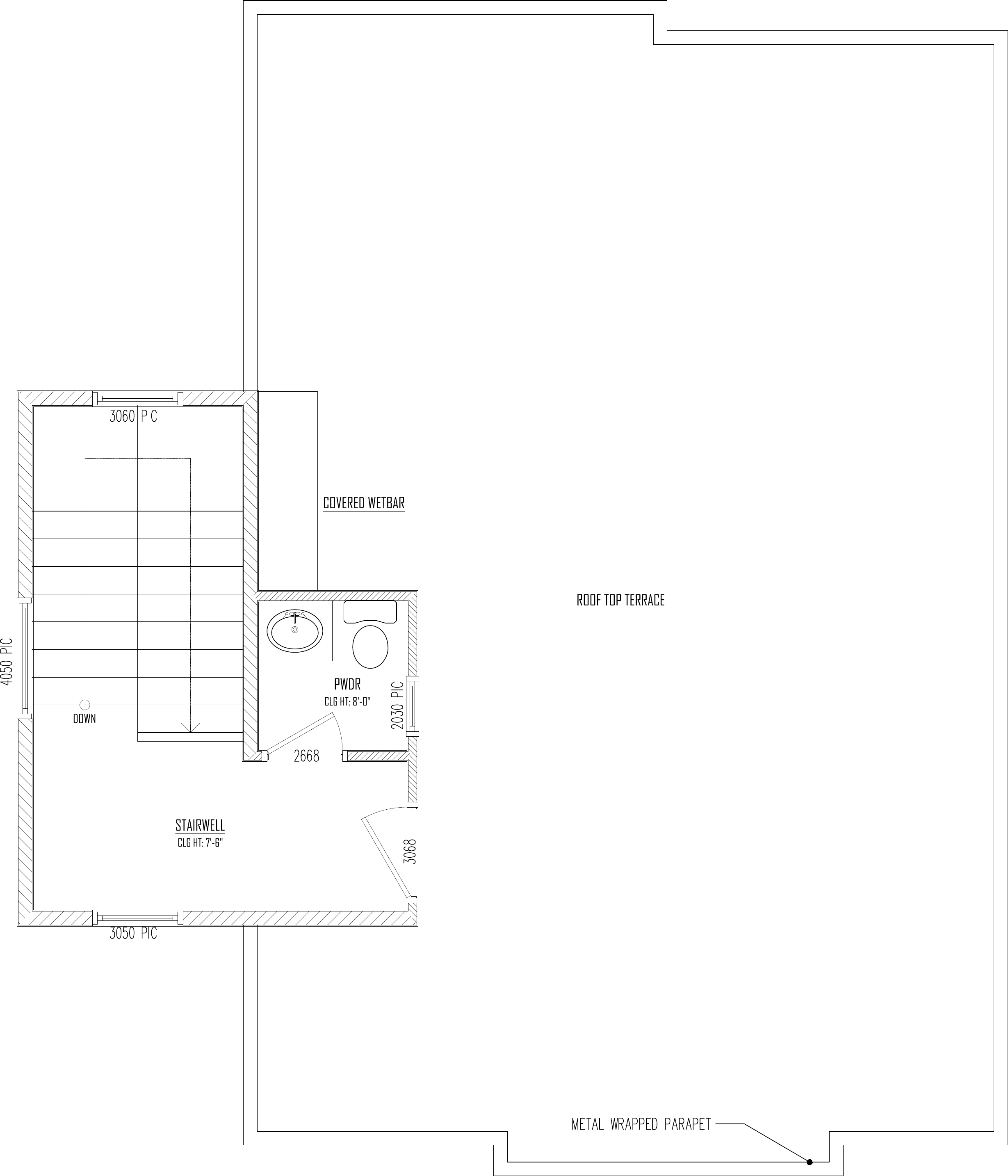 Roof-Top Terrace plan drawing