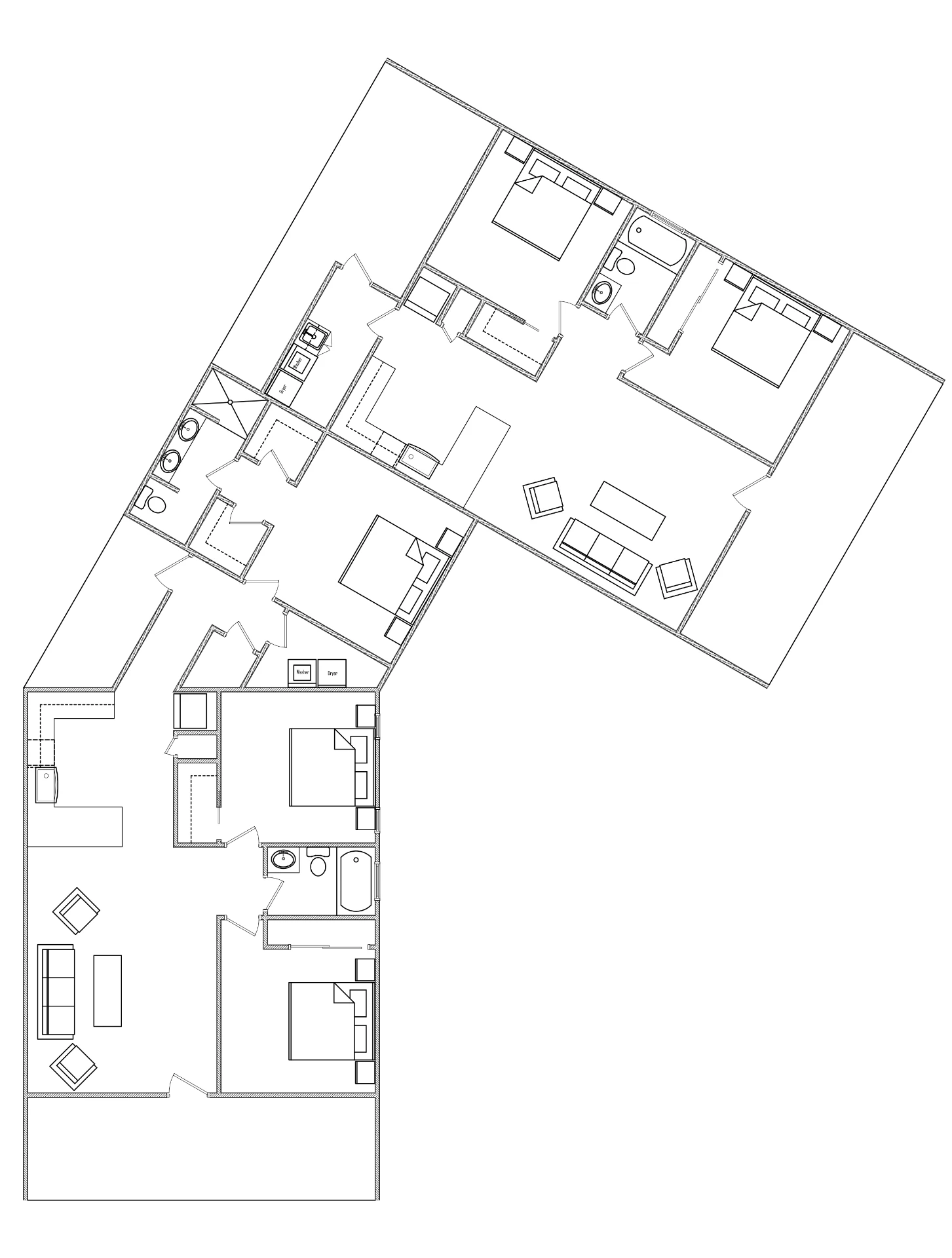 First Floor — Units A & B plan drawing
