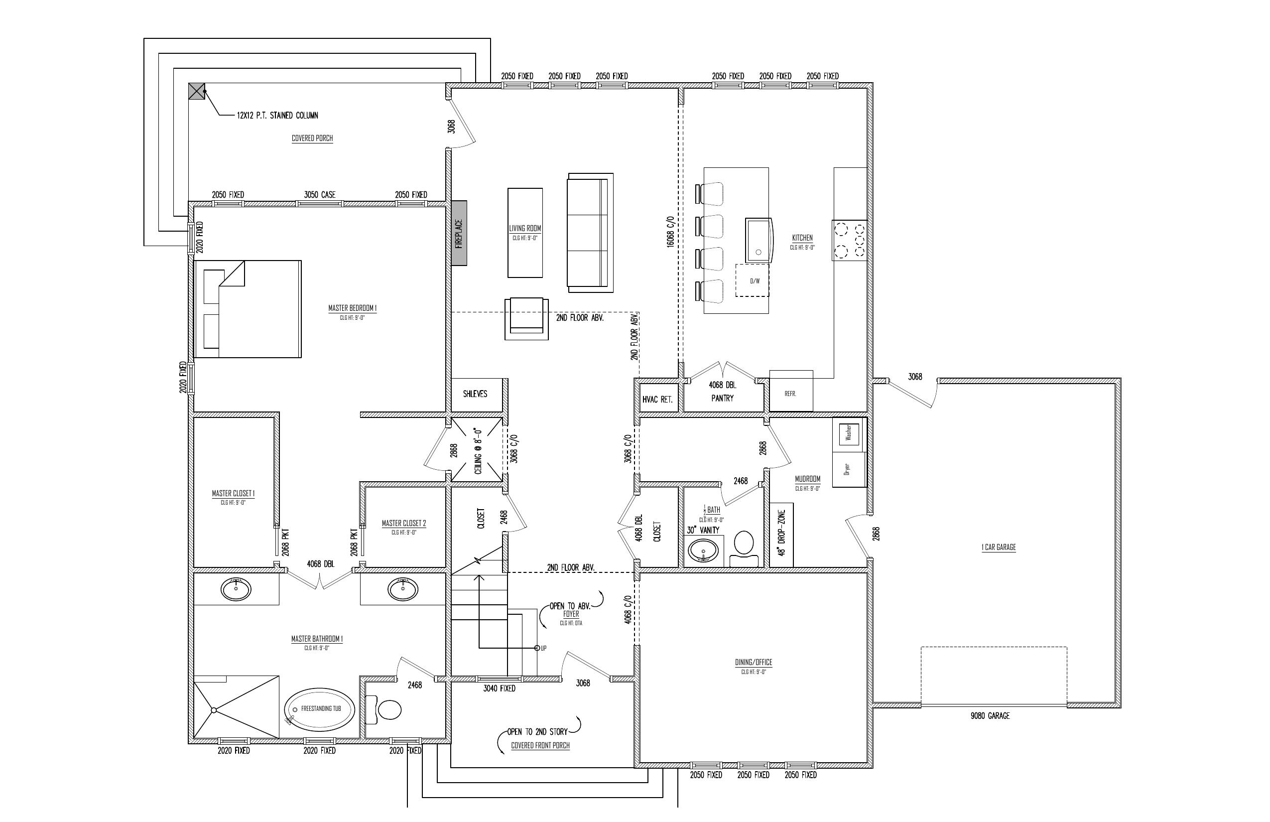 First Floor plan drawing